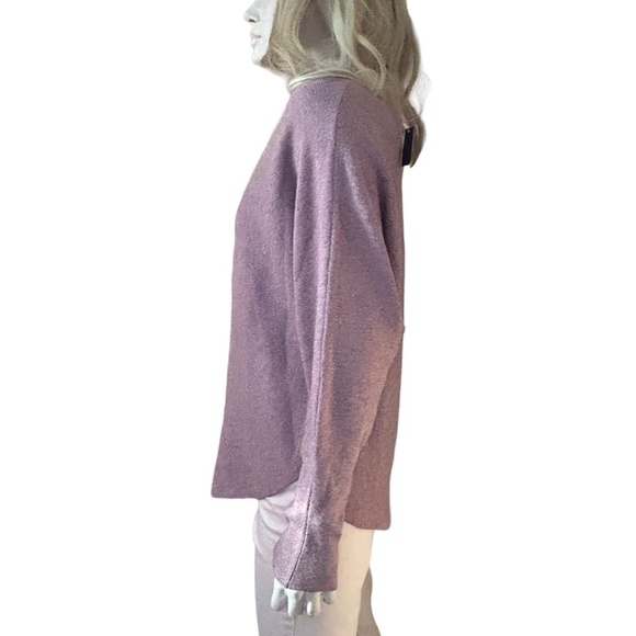 Vila Milano Sweater Super Soft Cotton Blend Pinkish Lilac Pullover Long Sleeve - Picture 3 of 13